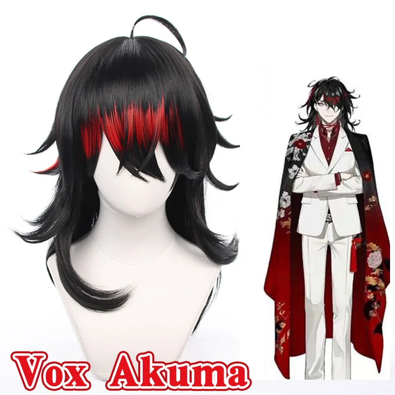 wigs for women with oval faces for a flattering look -Uwowo Vtuber NIJISANJI Cosplay Wig Vtuber Vox Wig  Vox Akuma Cosplay Wig