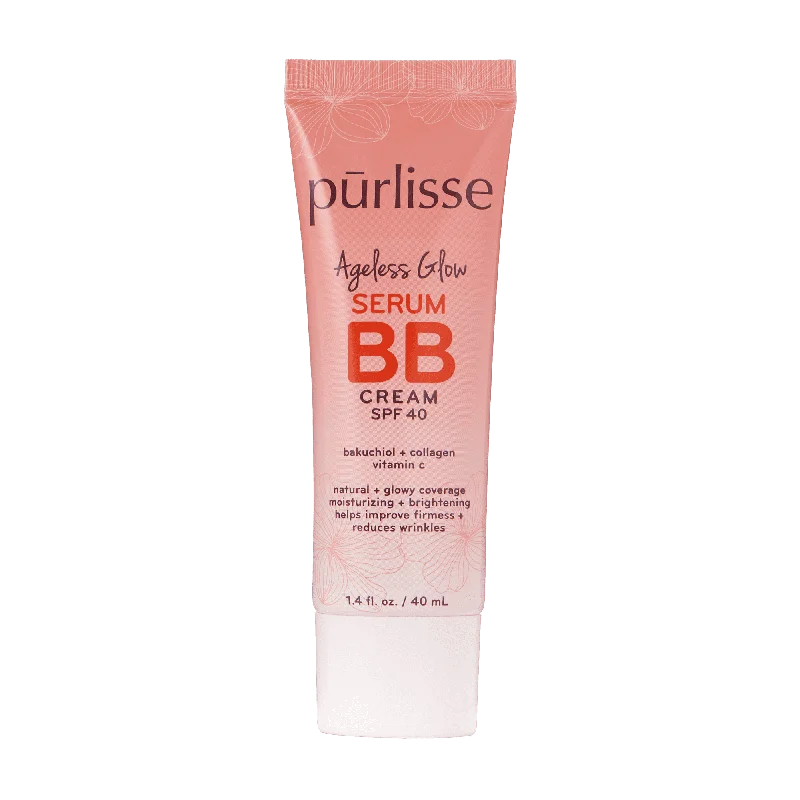 Purlisse Ageless Glow Serum BB Cream with SPF 40, Medium Warm 1.4 oz