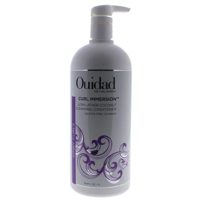 daily hair care for thick, coarse hair-Ouidad Curl Immersion Low-Lather Coconut Cleansing Conditioner by Ouidad for Unisex - 33.8 oz Conditioner