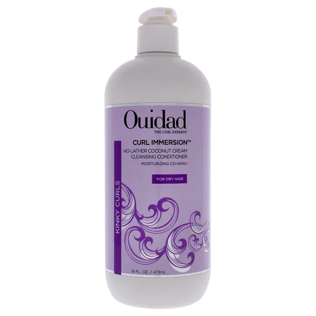 leave-in conditioner for damaged hair ends-Ouidad Curl Immersion No-Lather Coconut Cream Cleansing Conditioner by Ouidad for Unisex - 16 oz Conditioner