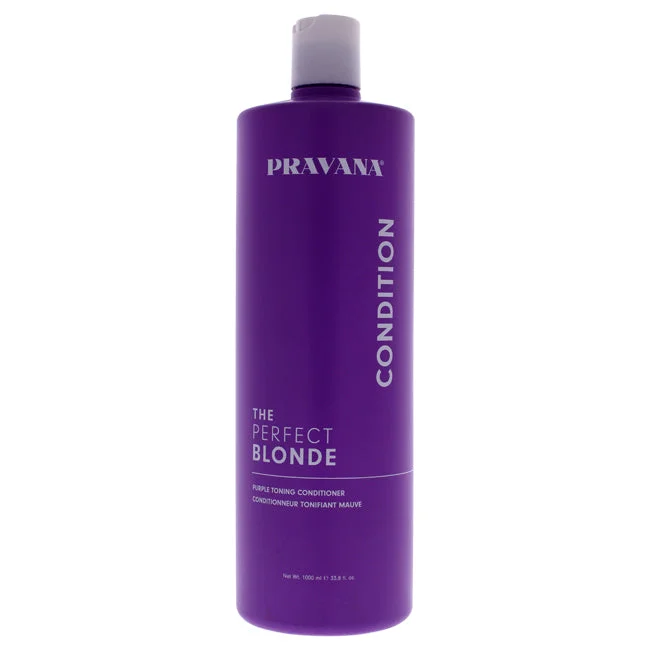 hair care products for split ends and frizz-Pravana The Perfect Blonde Purple Toning Conditioner by Pravana for Unisex - 33.8 oz Conditioner