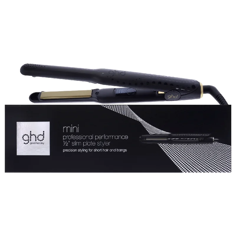 volume-boosting shampoo for curly hair-GHD GHD Gold Professional Styler Flat Iron - Black by GHD for Unisex - 0.5 Inch Flat Iron