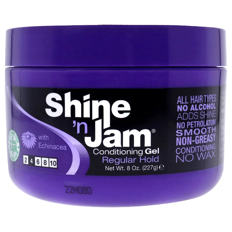 revitalizing hair mask for damaged curls-Ampro Shine-n-Jam Regular Hold by Ampro for Women - 8 oz Gel