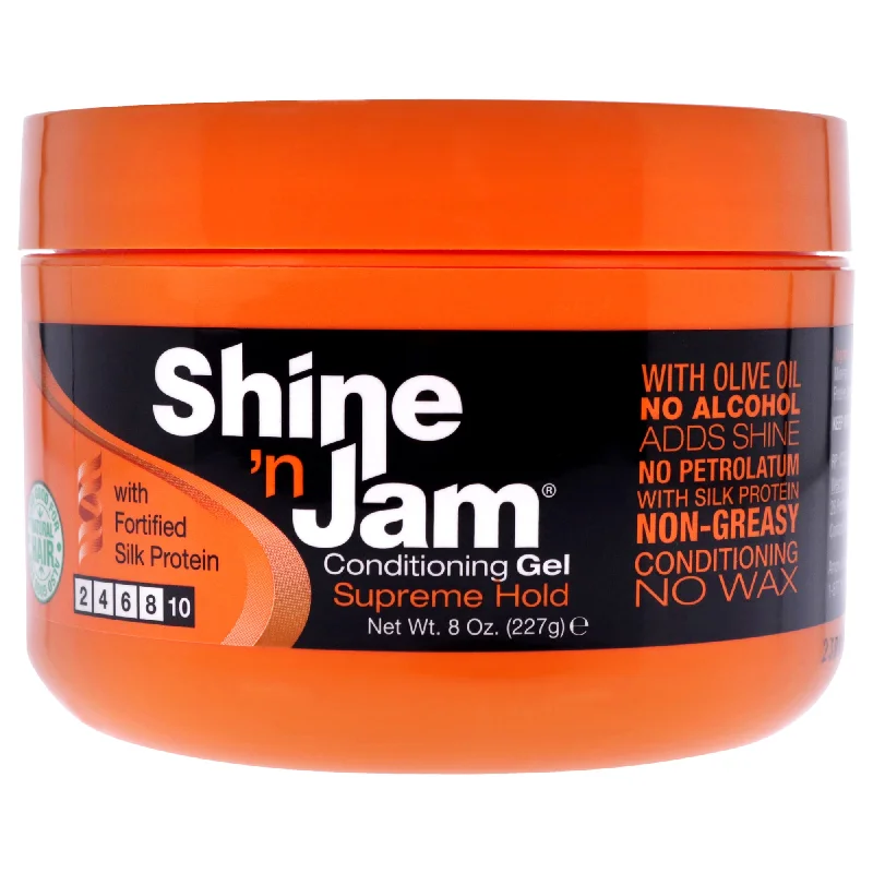 moisturizing leave-in treatment for curly hair-Ampro Shine-n-Jam Supreme Hold by Ampro for Women - 8 oz Gel