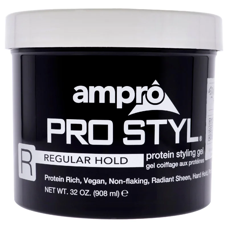 anti-frizz serum for fine hair-Ampro Pro Styl Protein Styling Gel - Regular Hold by Ampro for Women - 32 oz Gel