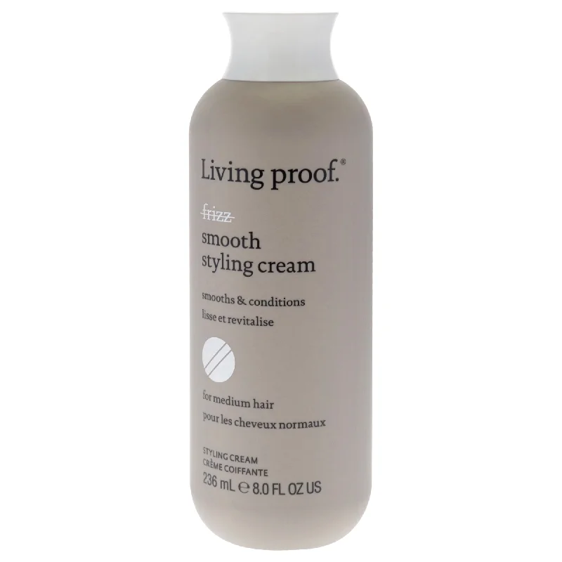 moisturizing serum for curly hair-Living Proof No Frizz Smooth Styling Cream by Living Proof for Unisex - 8 oz Cream