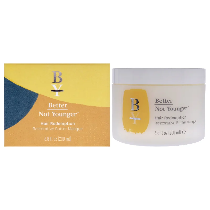 keratin mask for damaged hair repair-Better Not Younger Hair Redemption Restorative Butter Masque by Better Not Younger for Unisex - 6.8 oz Masque