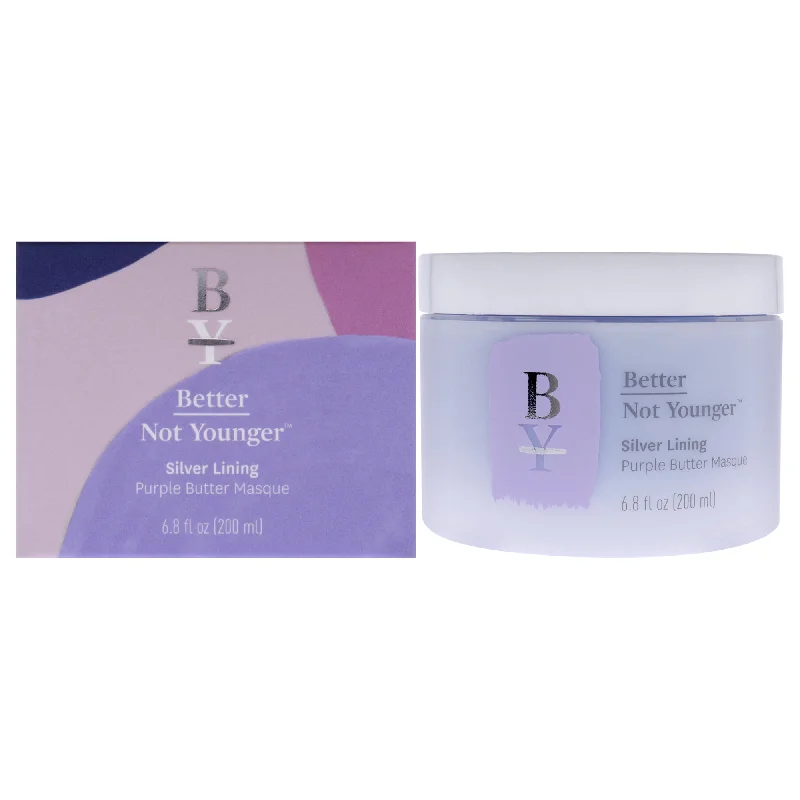 anti-frizz hair mask for curly hair-Better Not Younger Silver Lining Purple Butter Masque by Better Not Younger for Unisex - 6.8 oz Masque