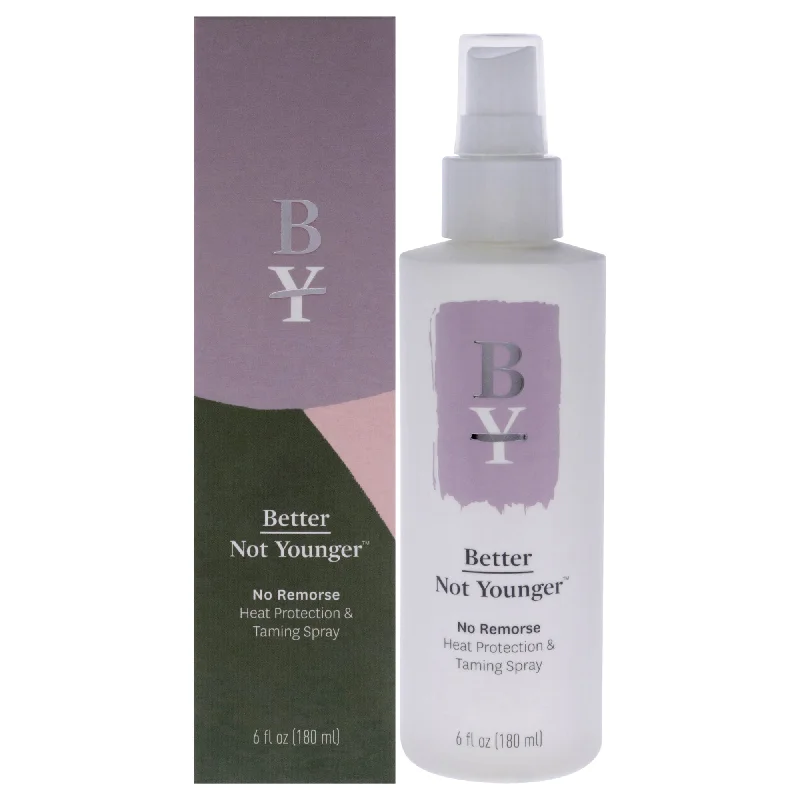 hydrating conditioner for frizzy hair-Better Not Younger No Remorse Heat Protection and Taming Spray by Better Not Younger for Unisex - 6 oz Spray