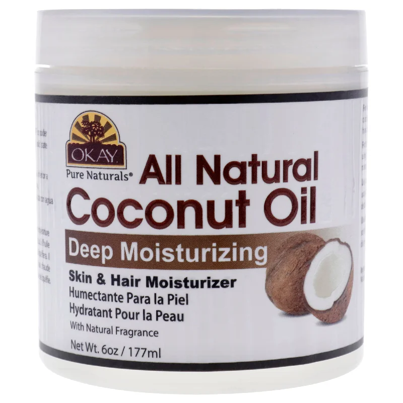 keratin-enriched hair products for smoothness-Okay All Natural Coconut Oil Deep Moisturizer by Okay for Unisex - 6 oz Oil