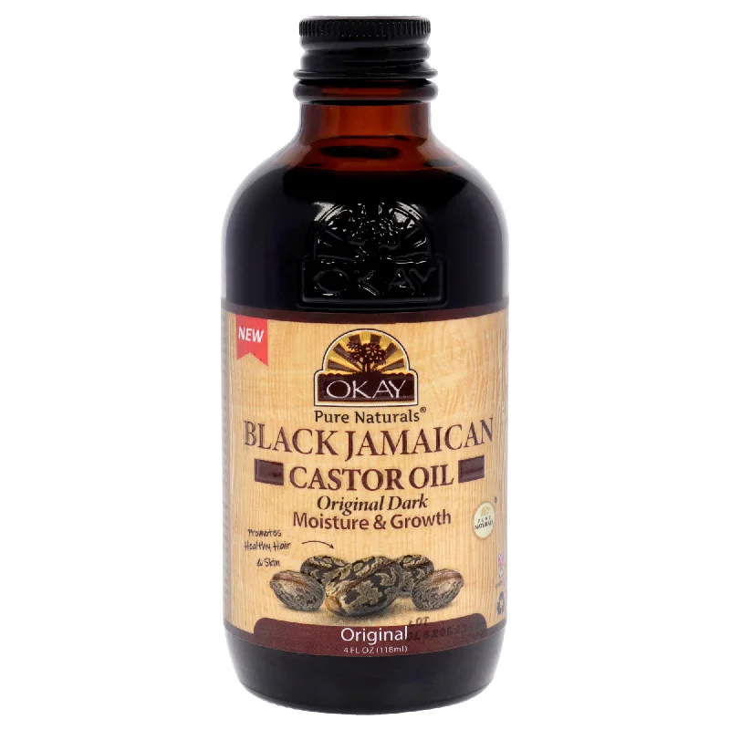 best leave-in conditioner for thick hair-Okay Black Jamaican Castor Oil - Original by Okay for Unisex - 4 oz Oil