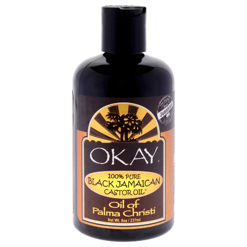 hair care routine for thick hair-Okay 100 Percent Pure Black Jamaican Castor Oil by Okay for Unisex - 8 oz Oil