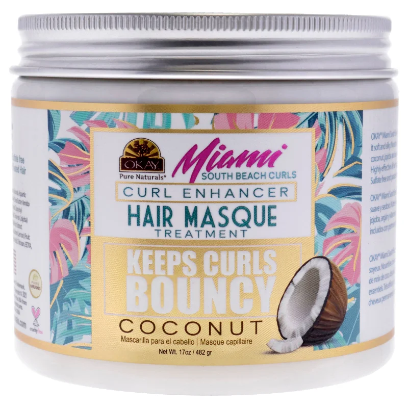 best hair products for repairing split ends-Okay Miami South Beach Curls - Curl Enhancing by Okay for Women - 17 oz Masque