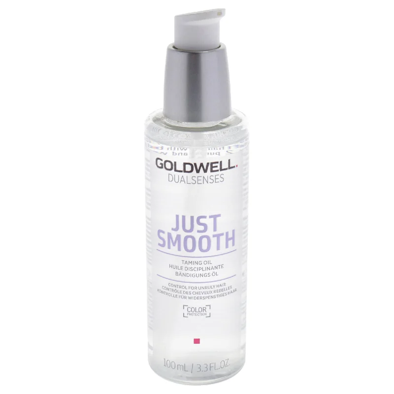 hair serum for healthy, nourished ends-Goldwell Dualsenses Just Smooth Taming Oil by Goldwell for Unisex - 3.4 oz Oil