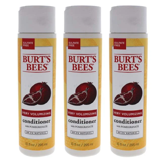 organic leave-in products for curly hair-Burts Bees Very Volumizing Pomegranate by Burts Bees for Unisex - 10 oz Conditioner - Pack of 3