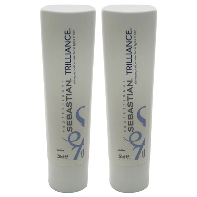 nourishing mask for dry, damaged curls-Sebastian Trilliance Shine Conditioner by Sebastian for Unisex - 250 ml Conditioner - Pack of 2