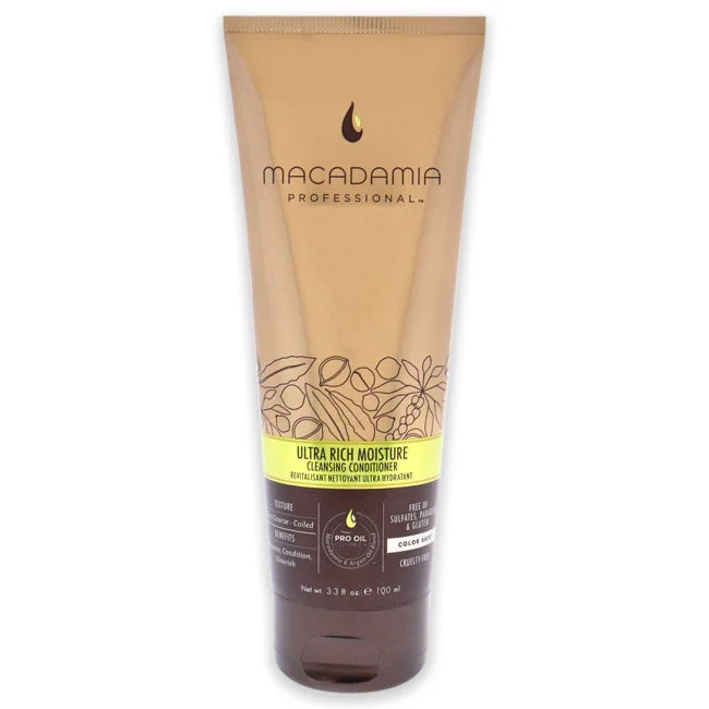 nourishing serum for shiny, healthy hair-Macadamia Oil Ultra Rich Moisture Cleansing Conditioner by Macadamia Oil for Unisex - 3.3 oz Conditioner