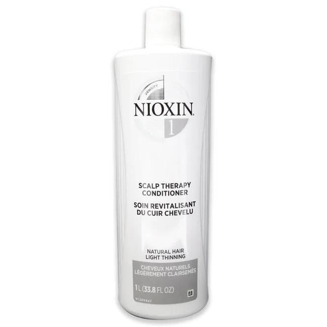 moisturizing hair gel for curly hair-Nioxin System 1 Scalp Therapy Conditioner by Nioxin for Unisex - 33.8 oz Conditioner