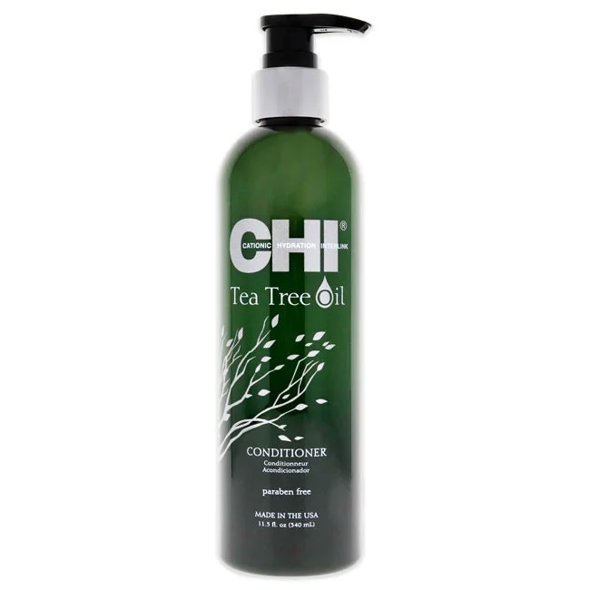 anti-frizz shampoo for curly textured hair-CHI Tea Tree Oil by CHI for Unisex - 12 oz Conditioner