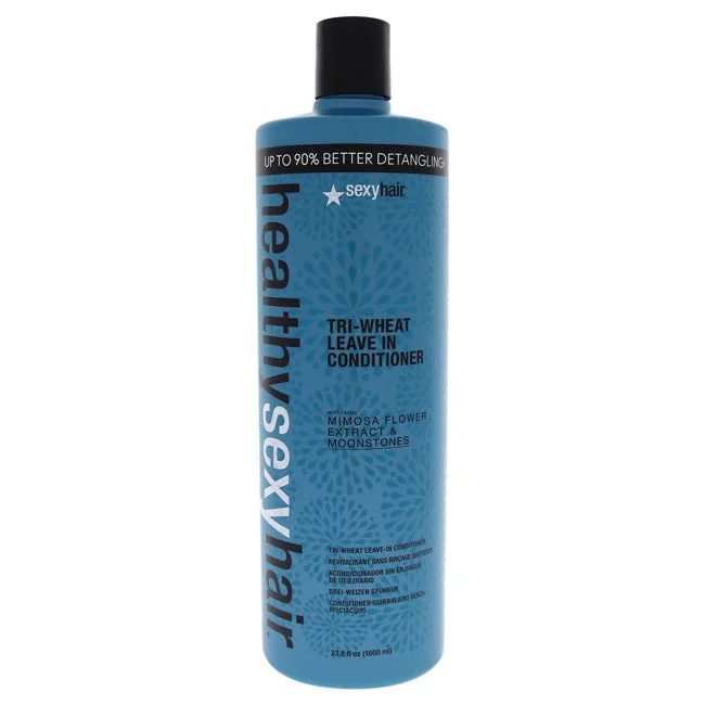 hydrating spray for frizzy hair-Sexy Hair Healthy Sexy Tri-Wheat Leave-In Conditioner by Sexy Hair for Unisex - 33.8 oz Conditioner