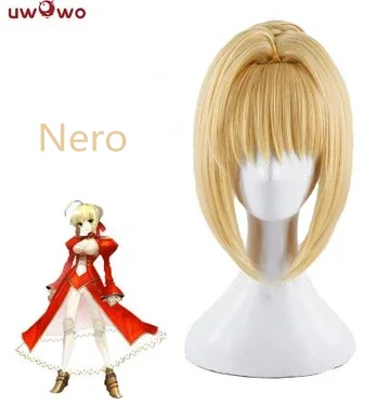 short wavy wigs for a chic appearance -【Pre-sale】UWOWO Fate Grand Order Nero 35cm long Gold Lace None Cosplay Wig