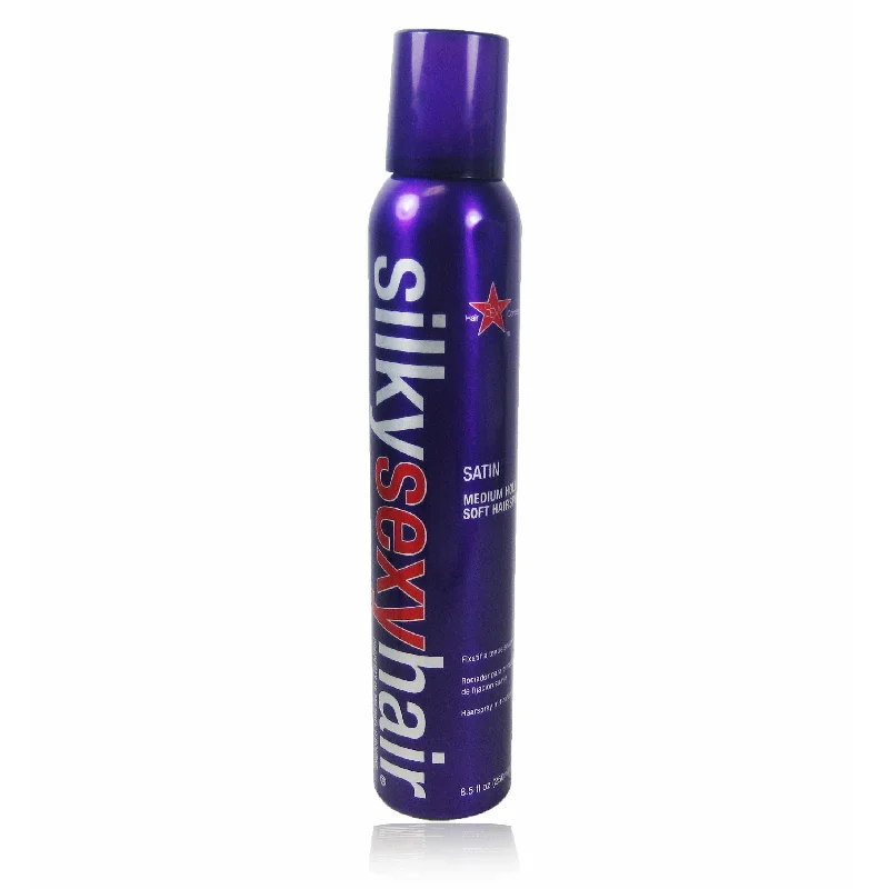 leave-in conditioner for thick, wavy hair-Silky Sexy Hair Satin Medium Hold Soft Hairspray 8.5 oz