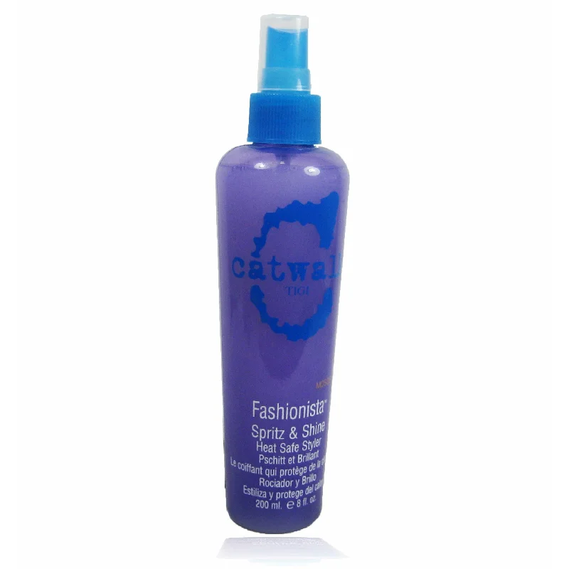 daily hair care for thick, coarse hair-Tigi Catwalk Fashionista Spritz & Shine Heat Safe Styler 8 oz