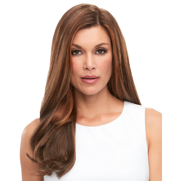 Top Full Remy Human Hair 18" Remy Human Hair Topper by Jon Renau | Long, Straight | Hand Tied