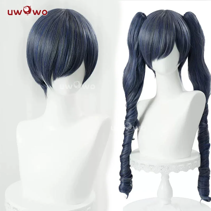 easy-to-style synthetic wigs for convenience -Uwowo Anime Black Butler Ciel Phantomhive Cosplay Wig Long and Short Hair Two styles