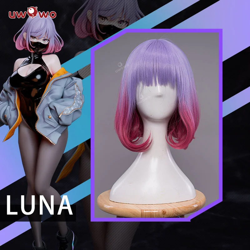 long straight wigs for elegant appearances -Uwowo Anime LUNA Wig Luna Mia Tsuta Secchi Sexy Character Figure Anime Wig