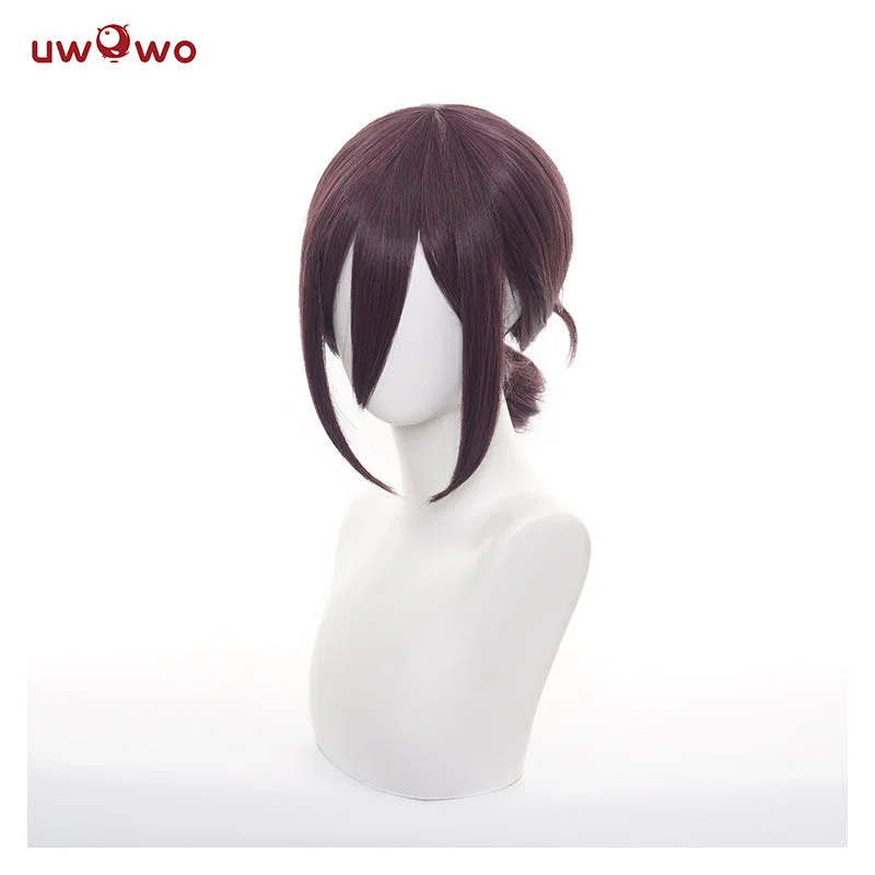 full wigs for complete and natural coverage -Uwowo Manga Cosplay Reze Coslay Wig Purple Short Hair