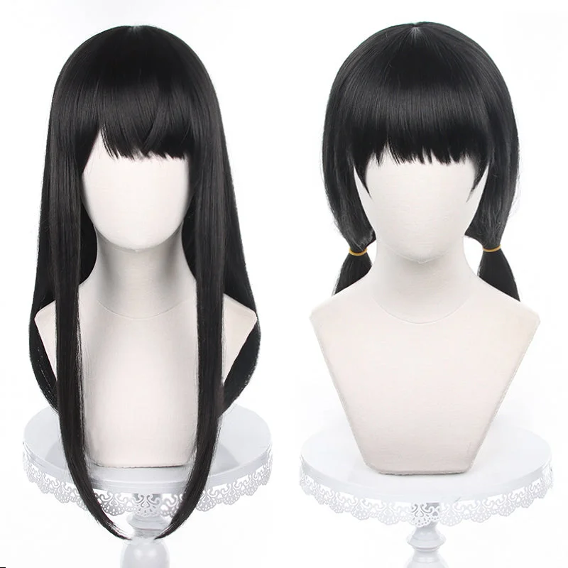 voluminous straight wigs for sleek and shiny style -Uwowo Mange Anime Cosplay Cosplay Wig Mitaka Asa Wig Long Black Hair