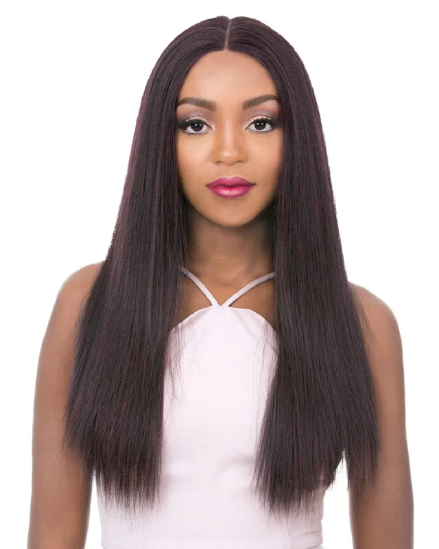 Vixen X Yaki Straight | Lace Front Human Hair Blend Wig by It's a Wig